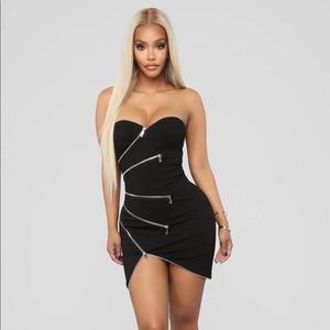 FASHION NOVA Zipping Along Dress